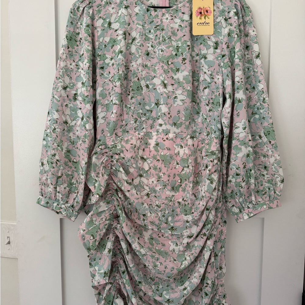 Entro Blush Combo Floral Dress